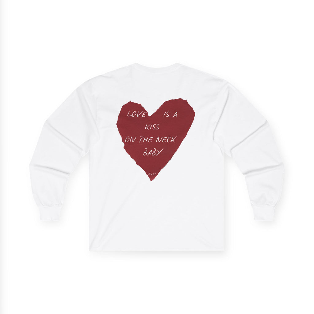 Love Is The Kiss Long Sleeve Tee | Heart Back Print