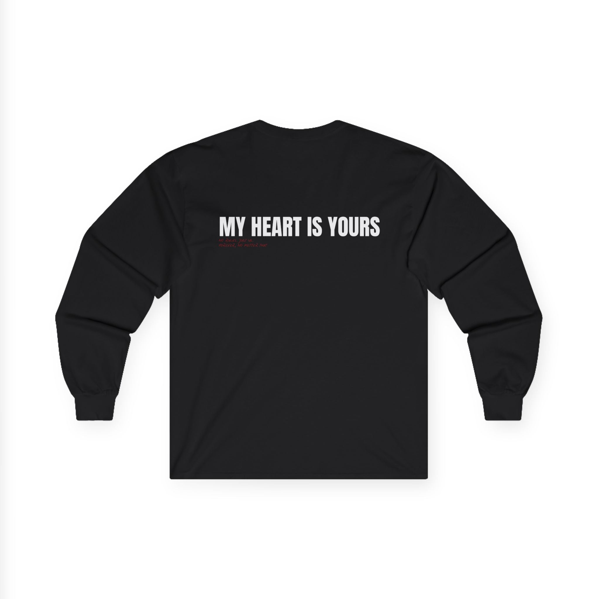 Copy of My Heart Is Yours long sleeve tee | small heart chest design