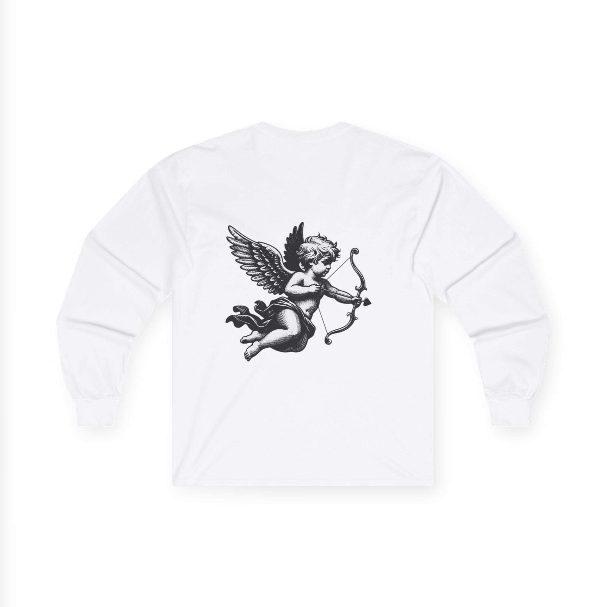 Cupid Is Dead Long Sleeve Tee — Vintage Cherub Graphic Cotton Shirt