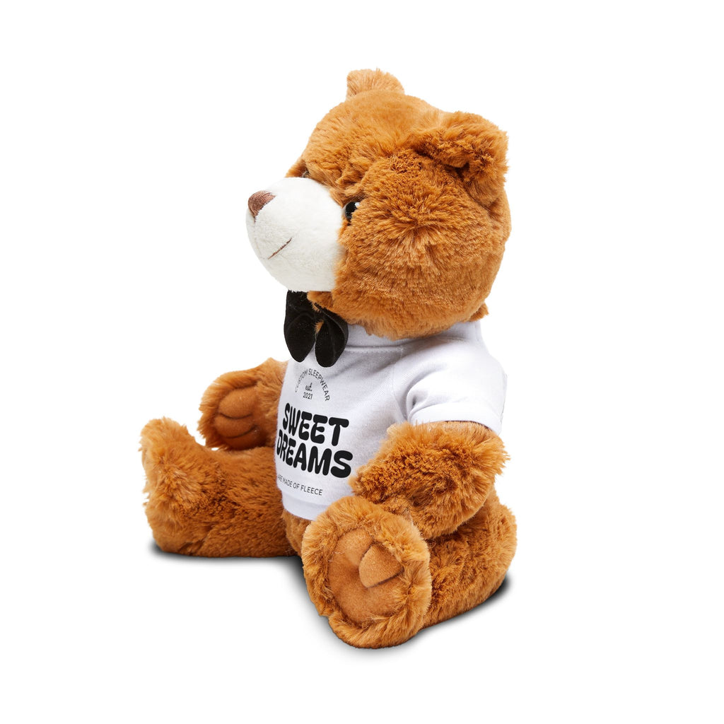 Sweet Dreams Teddy Bear Plush — Soft Brown Bear with 'Sweet Dreams' T‑Shirt