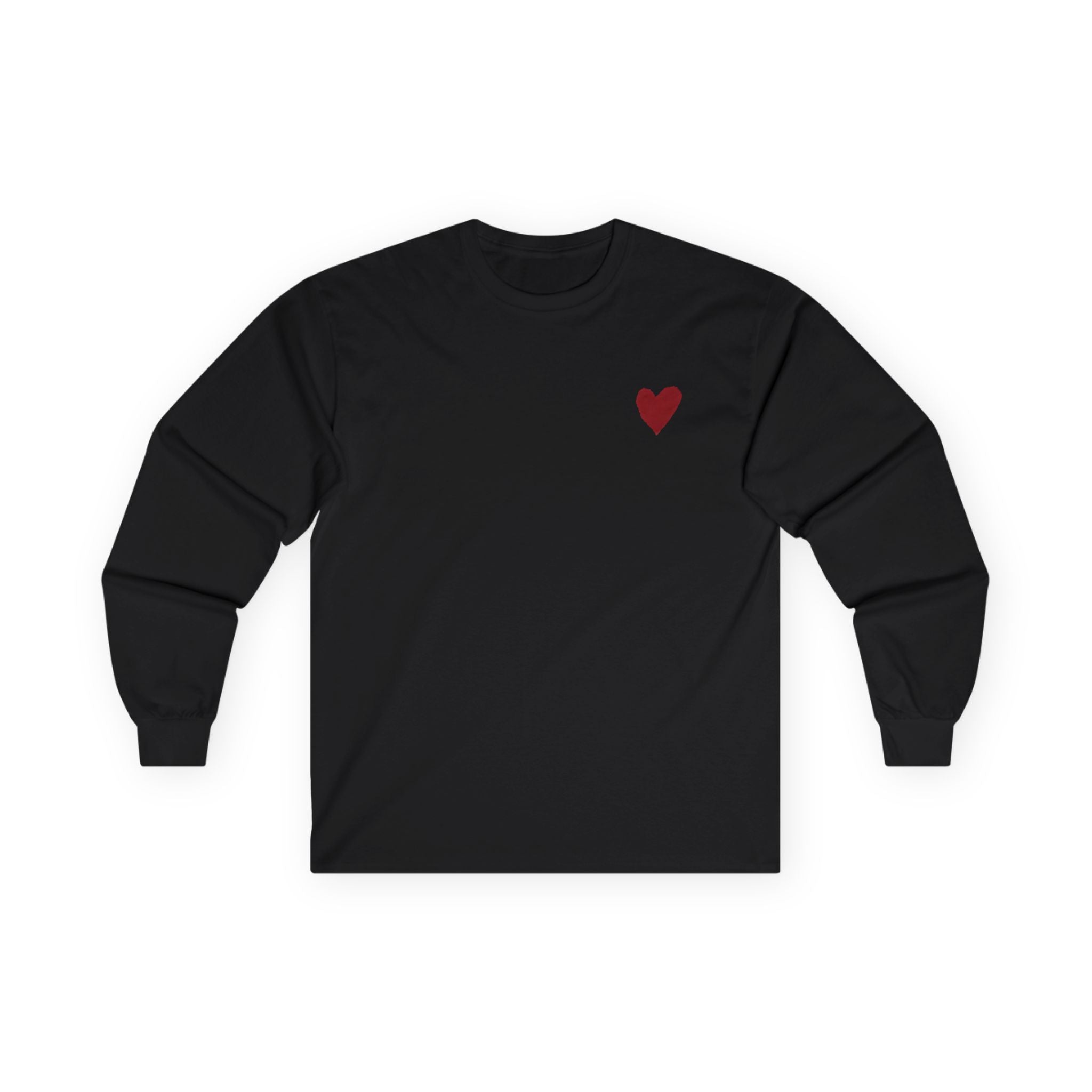 Love Is The Kiss Long Sleeve Tee | Heart Back Print
