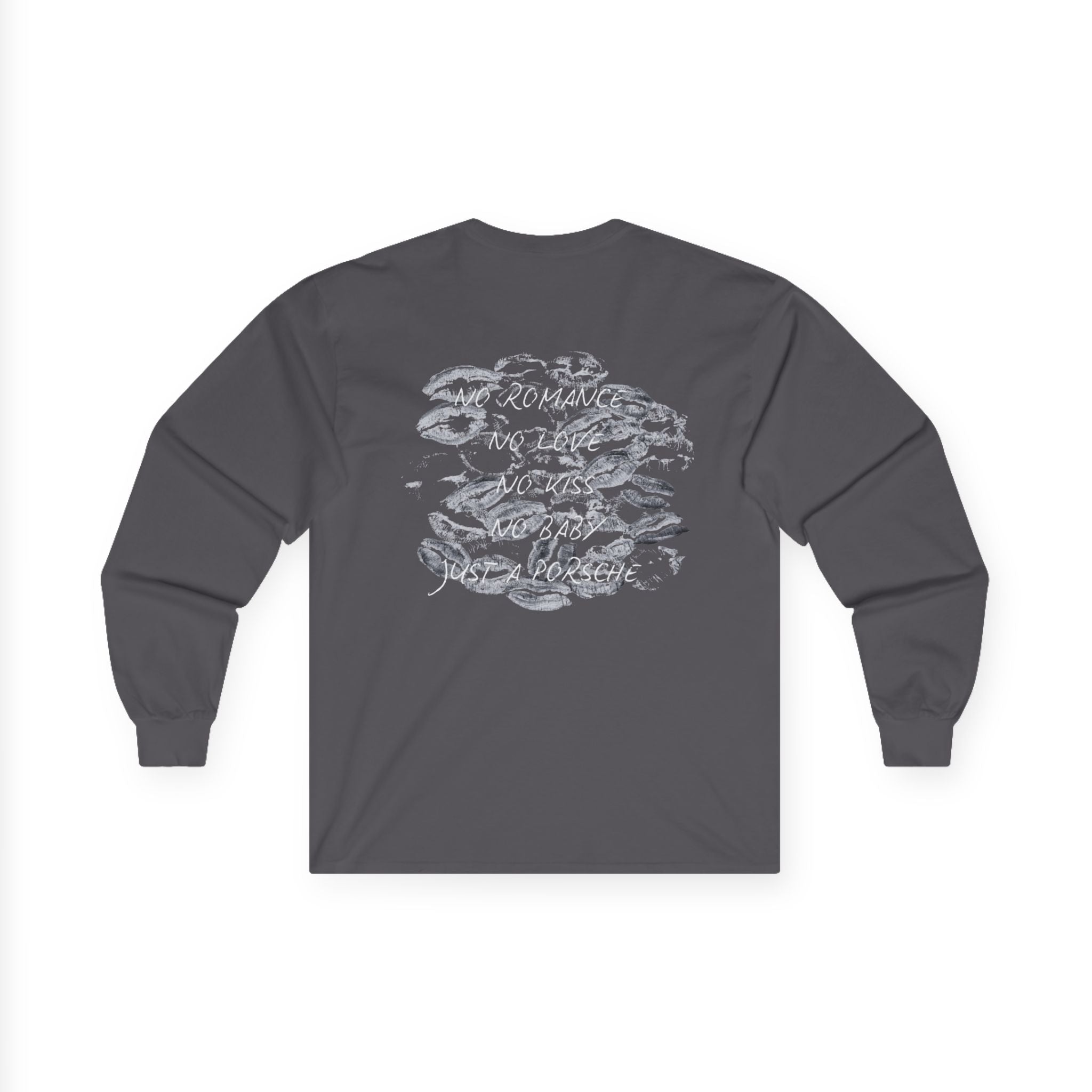 Kiss Print Lipstick Marks Long Sleeve Tee | Kiss Pattern Shirt