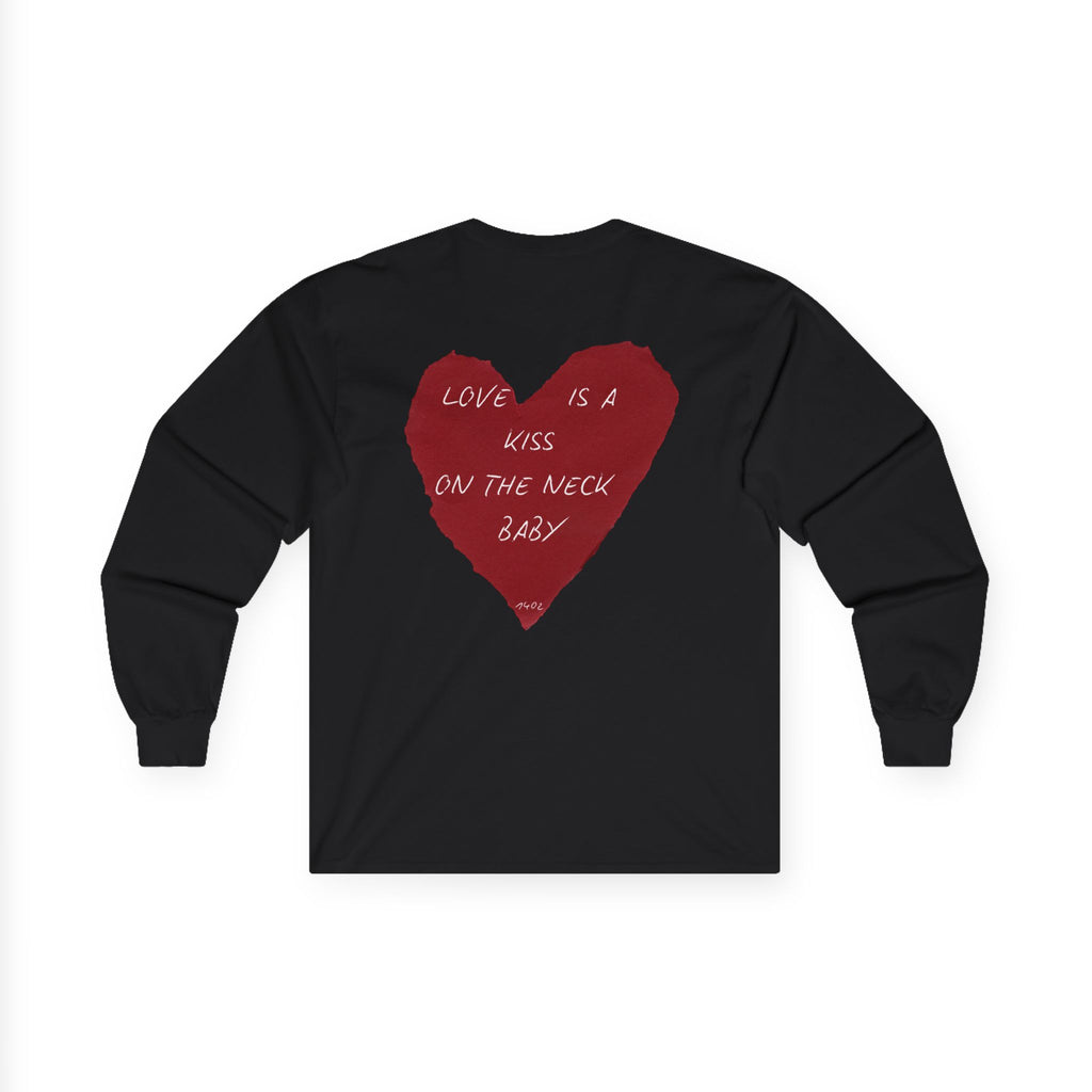 Love Is The Kiss Long Sleeve Tee | Heart Back Print