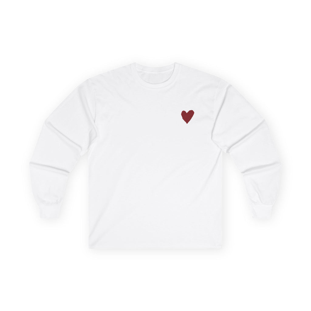 Love Is The Kiss Long Sleeve Tee | Heart Back Print