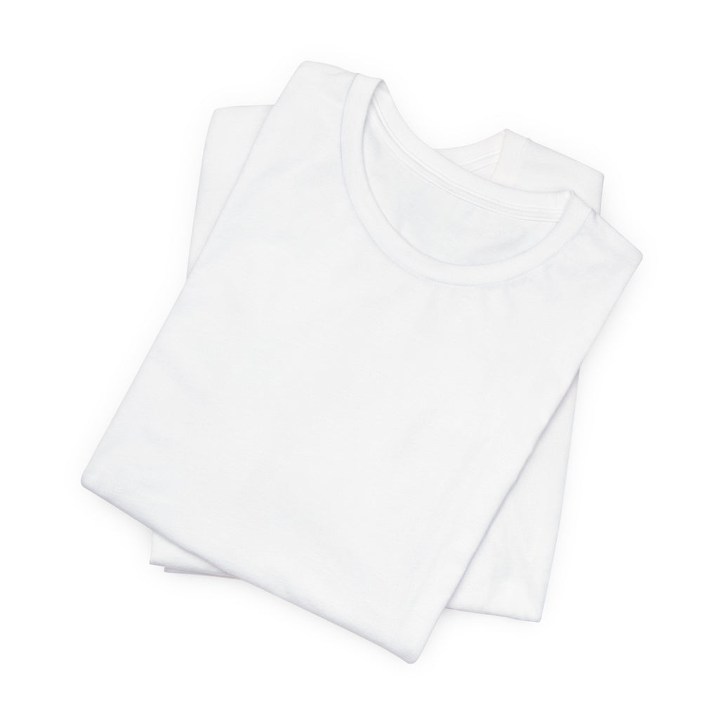 Sans Amour vertical text T-Shirt | White tee with rose back print