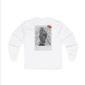 Hand Holding Rose Long Sleeve Tee | Polaroid Photo, Red Lip Print